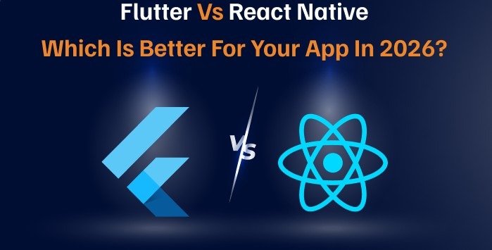 Flutter vs React Native comparison chart showing performance, UI, and ecosystem differences in 2026.