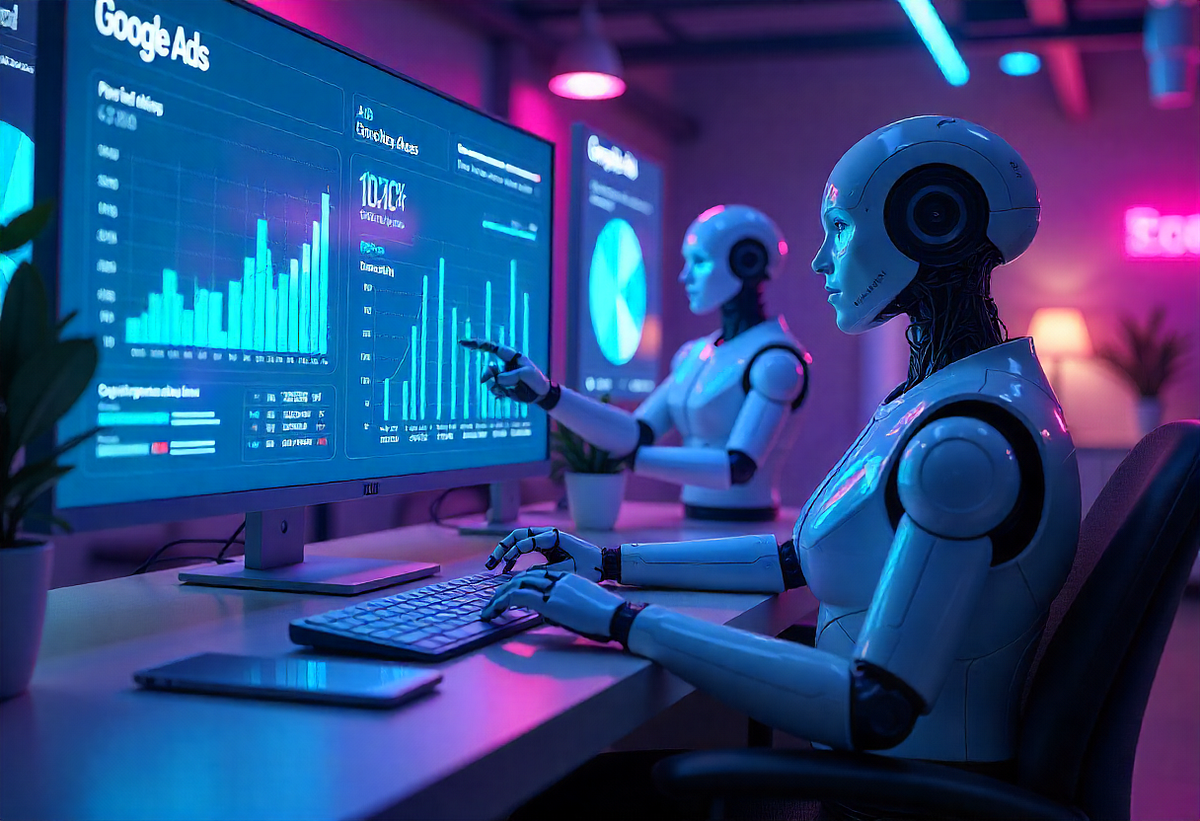 Google AI-driven ad targeting and performance optimization dashboard