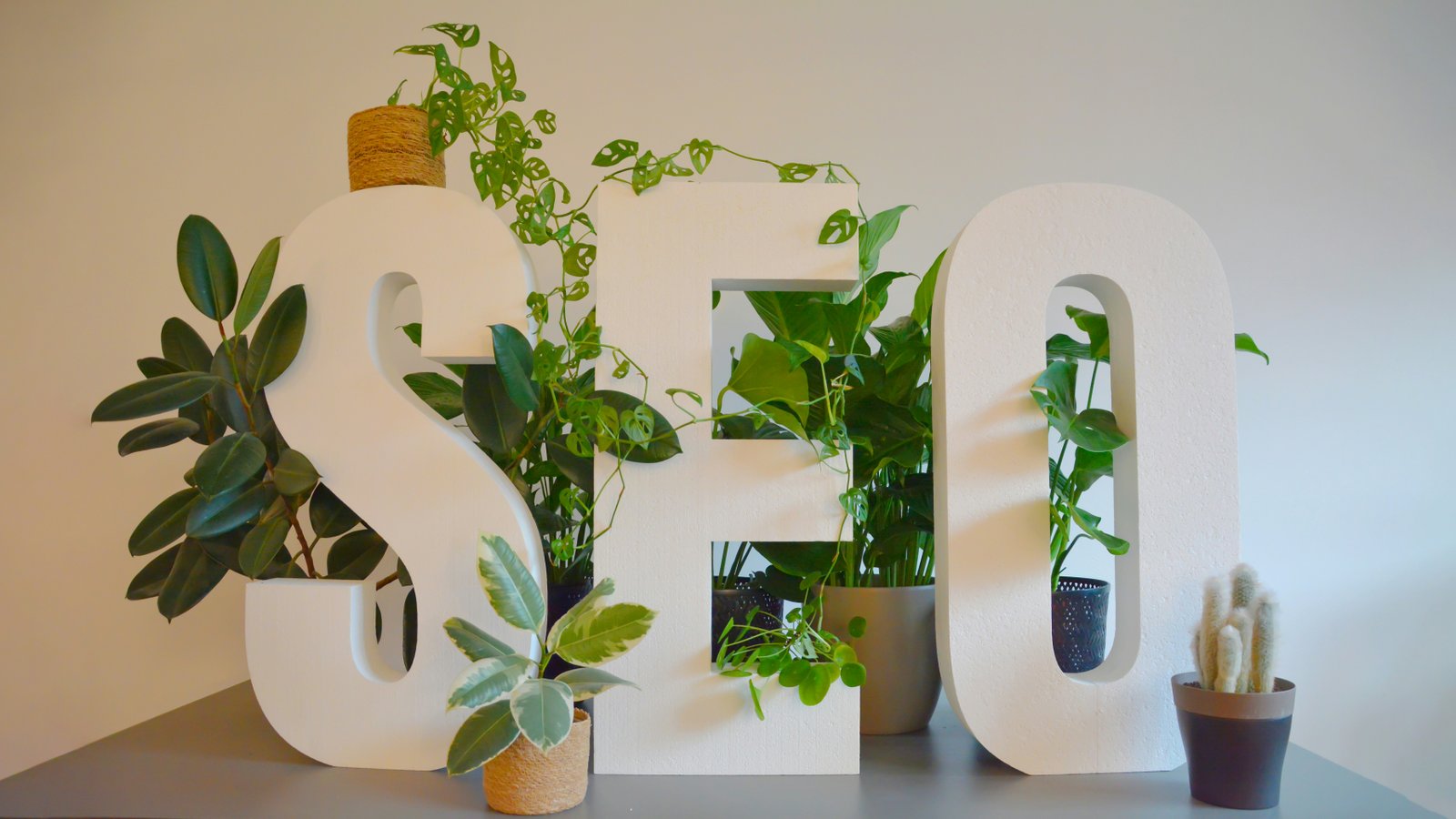 SEO Letters with Plants